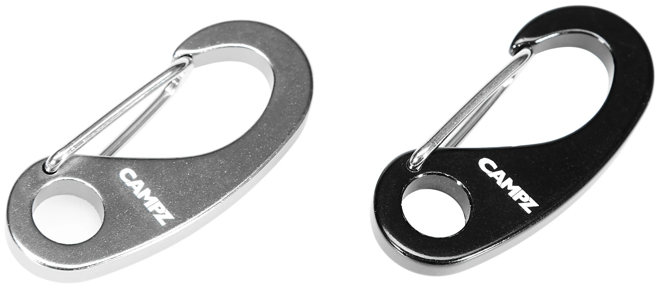 CAMPZ Accessoire Karabijnhaak Set Van 2, Zwart/grijs 1 CAMPZ Accessoire Karabijnhaak Set Van 2, Zwart/grijs