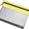 Cocoon Zippered Flat Reisdocumenten Tas M, Geel/grijs