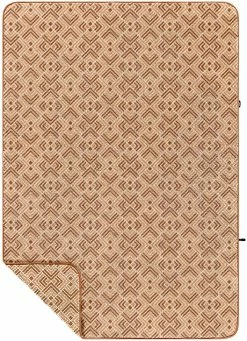 Rumpl Printed Sherpa Fleece Deken, Beige/bruin