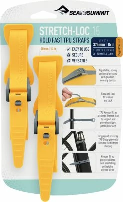 Sea To Summit Stretch-Loc 15 2-pack 20 X 375 Mm, Geel